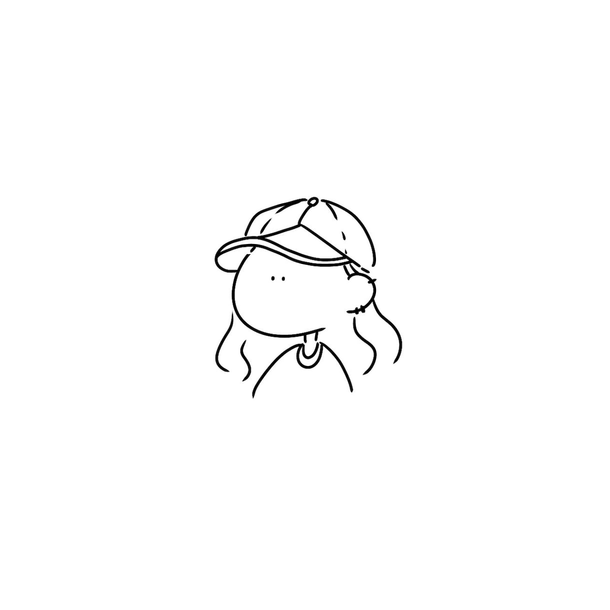 似顔絵描かせていただきます SNS用・癒し系似顔絵アイコン描きます｜ゆるい線画 イメージ5