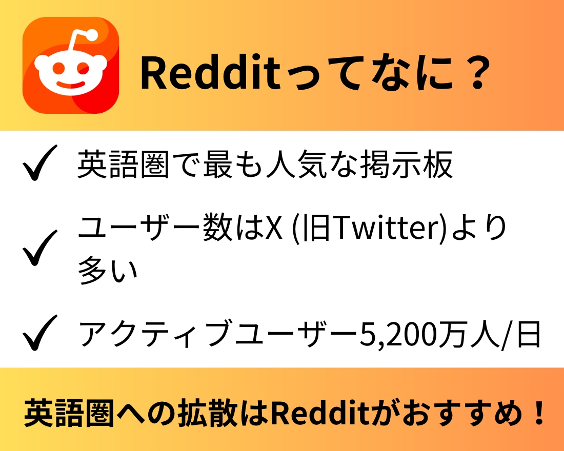 Reddit広告 |英語での広告を制作・運用します Redditで海外ユーザーに宣伝したい方へ イメージ2