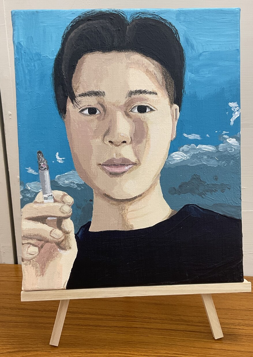 キャンバスにあなたや友人の似顔絵を描きます アクリルガッシュで個性的かつ似ています。 イメージ4