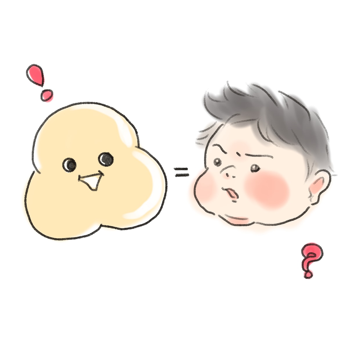 SNS・記念日に♡赤ちゃんイラスト制作します ほっこり癒される、ゆるふわタッチでお描きします。 イメージ8