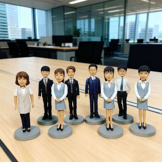 写真から作るフィギュア｜会社・グループ似顔人形ます 大人数 同僚 送別会・歓迎会 プレゼント 法人 周年記念 イメージ6