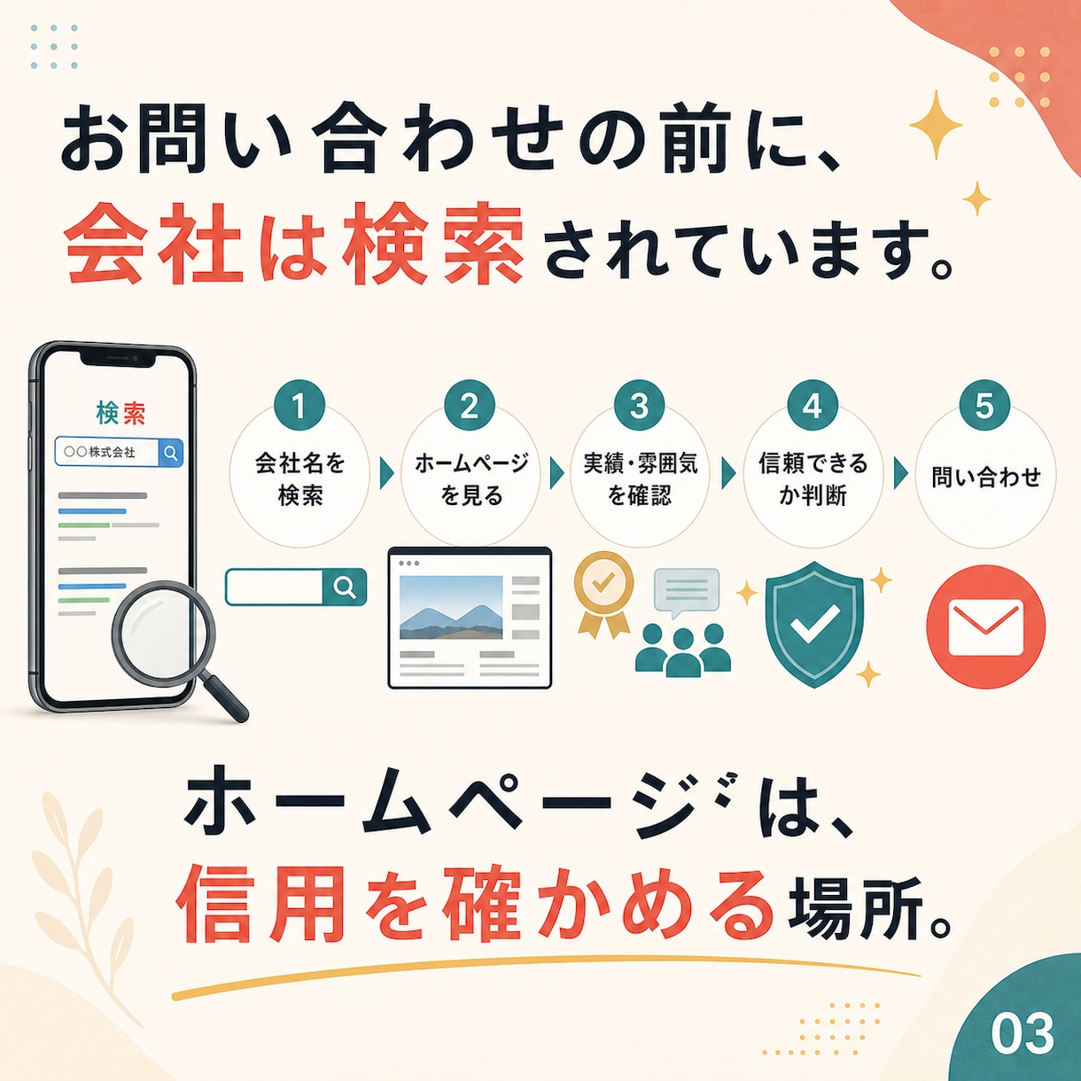 会社の信頼が伝わるホームページを5万円で作ります 文章がまとまっていなくても大丈夫。一緒に整理します イメージ3