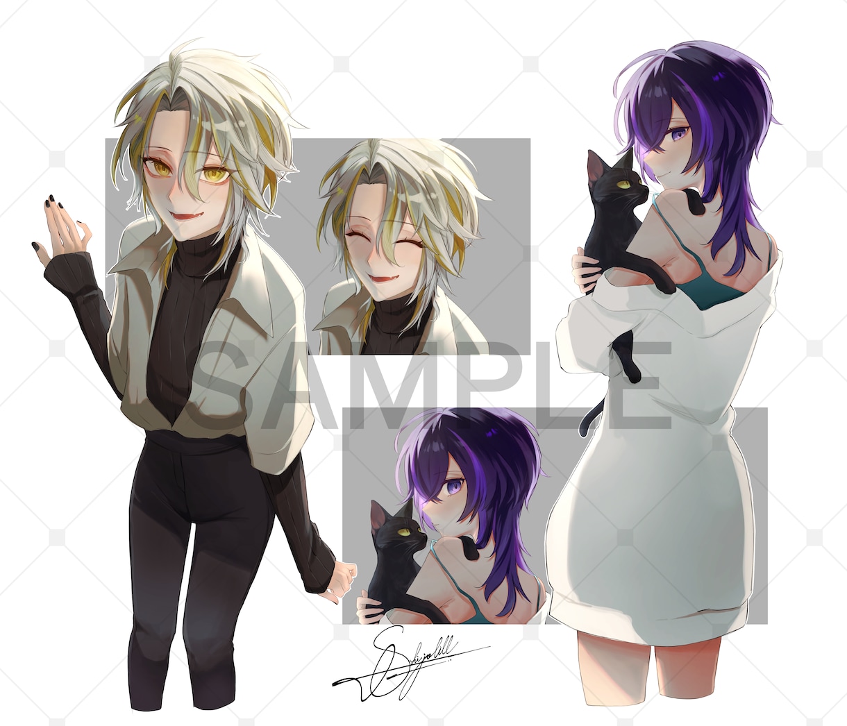 一枚絵・歌ってみた用・立ち絵等お描きします 丁寧なヒアリングで活動のお手伝いをします！ イメージ3