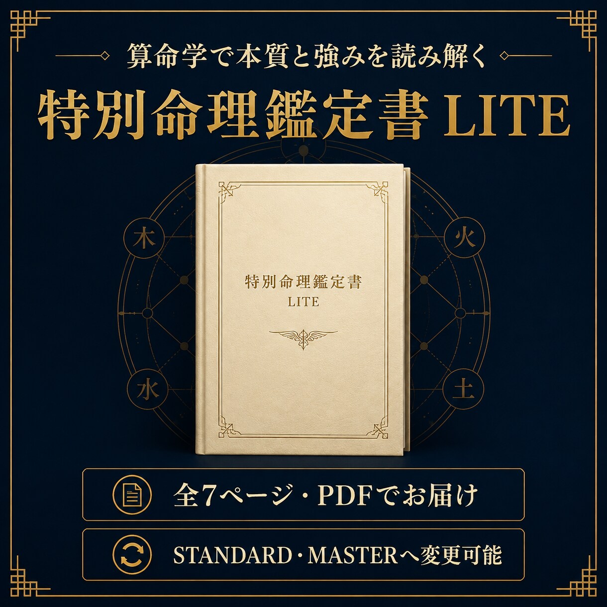算命学で本質・才能・今後の運勢を鑑定します 全7ページのPDFで本質と才能を丁寧に読み解きます イメージ1