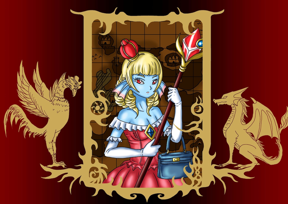 SNSアイコン・全身イラストをDQ風に作成します ✿お誕生日プレゼント、ウェディグンボードにも最適です！！✿ イメージ9