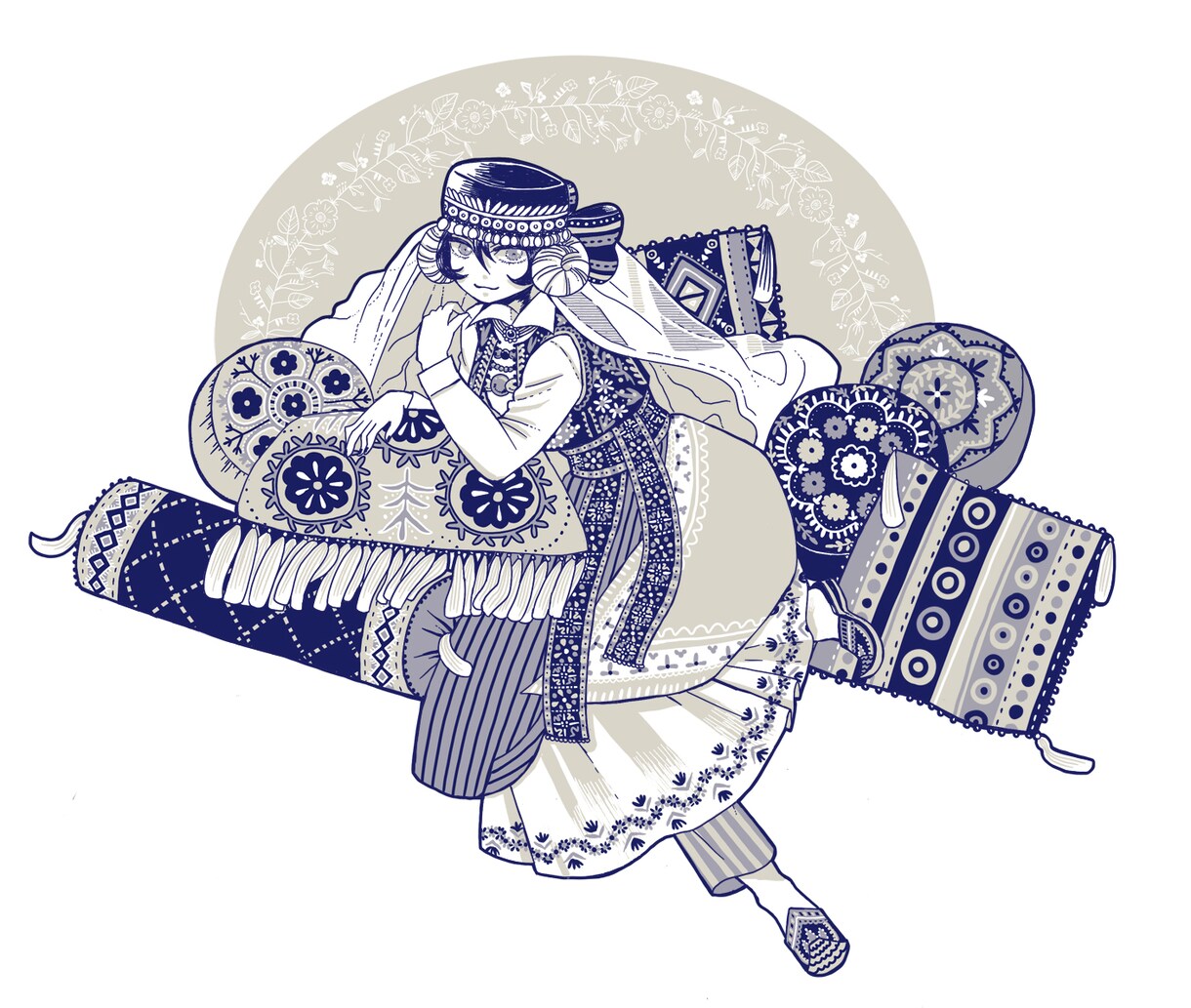 可愛くて素敵な温かみのあるイラスト描きます 民族衣装や植物や雑貨のイラストが得意です！ イメージ6