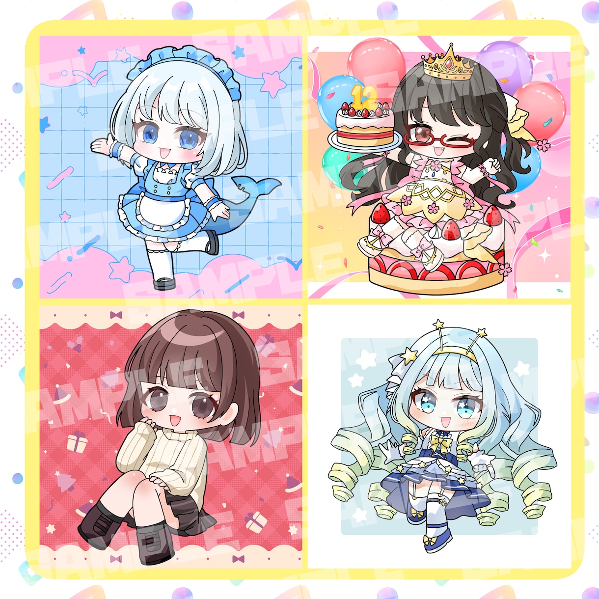 商用利用可能！可愛く綺麗なSDイラストを制作します 信頼の高品質！初めてのご依頼でも安心サポート♪ イメージ9