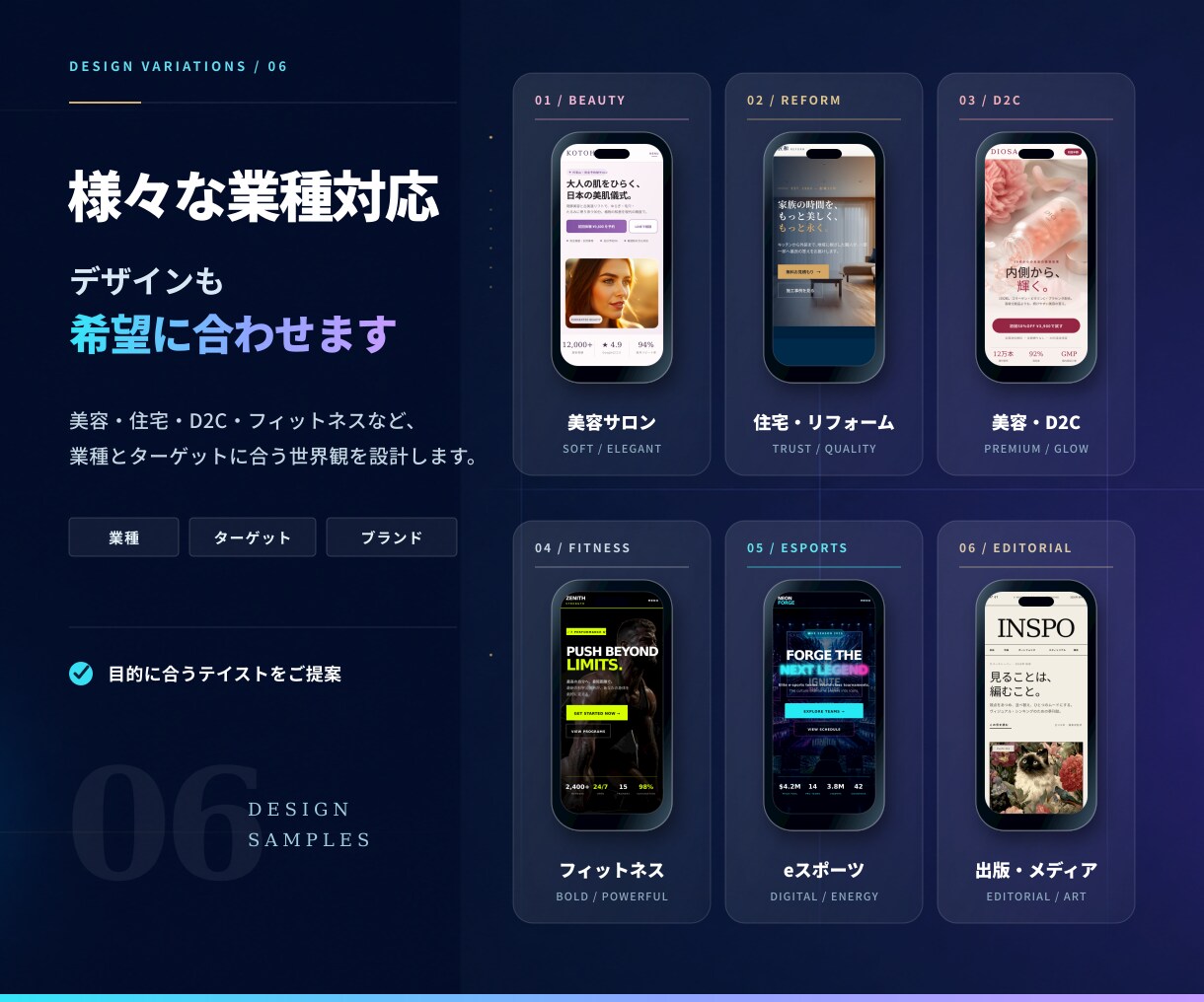 スマホ対応の高品質なLPを制作します デザインから公開まで、まとめておまかせください イメージ3