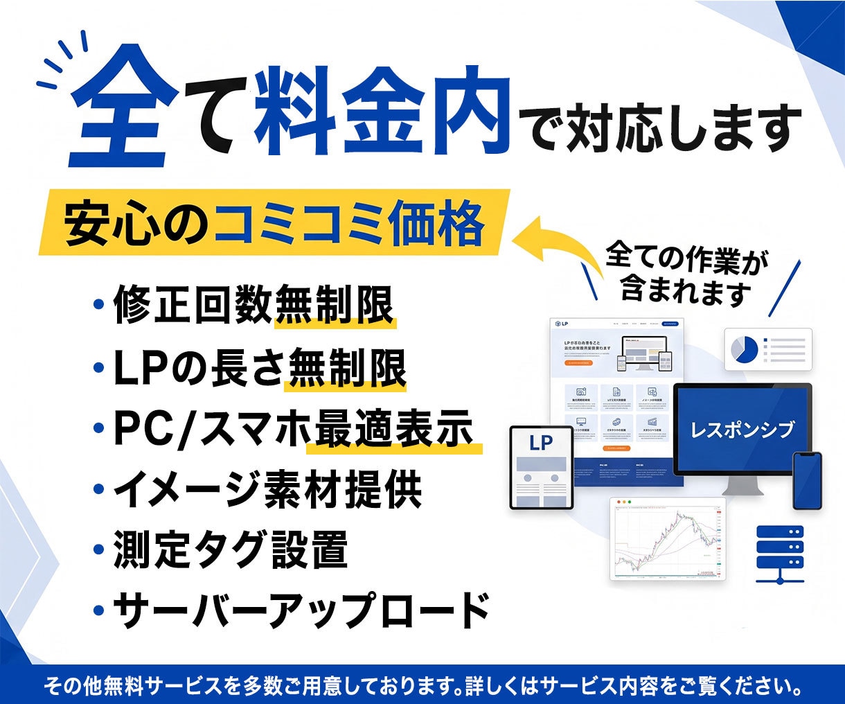 AIで作ったイマイチLPをブラッシュアップします 作実績150件超え！LP専門デザイナーが対応します。 イメージ2