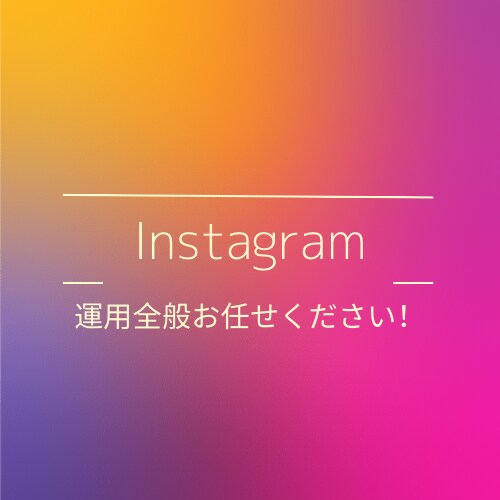 Instagramの運用・分析を行います 法人移行期間につき、キャンペーン価格にて対応します！ イメージ1