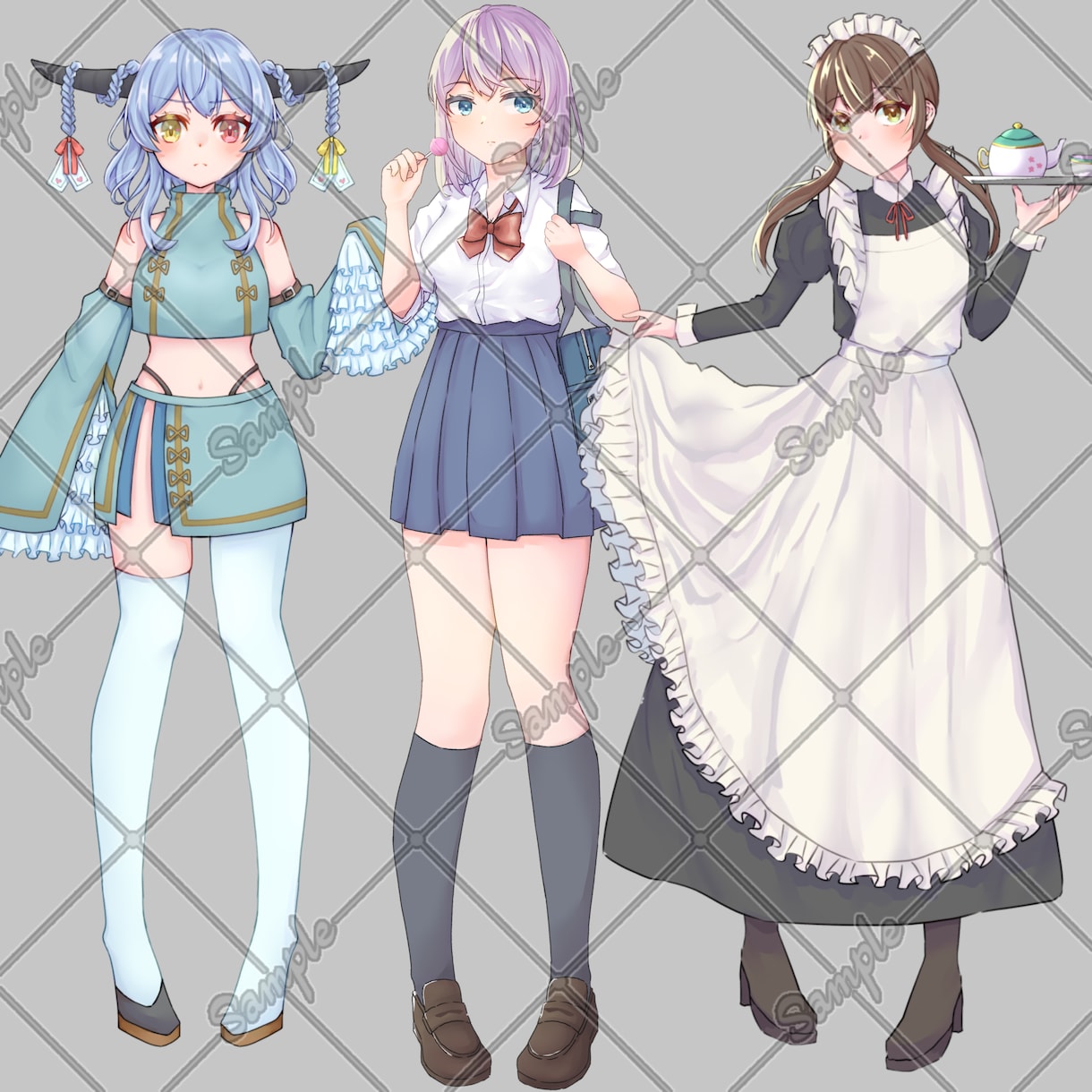 胸上～全身まで立ち絵作成します さまざまな用途で使用できる立ち絵を作成します イメージ3