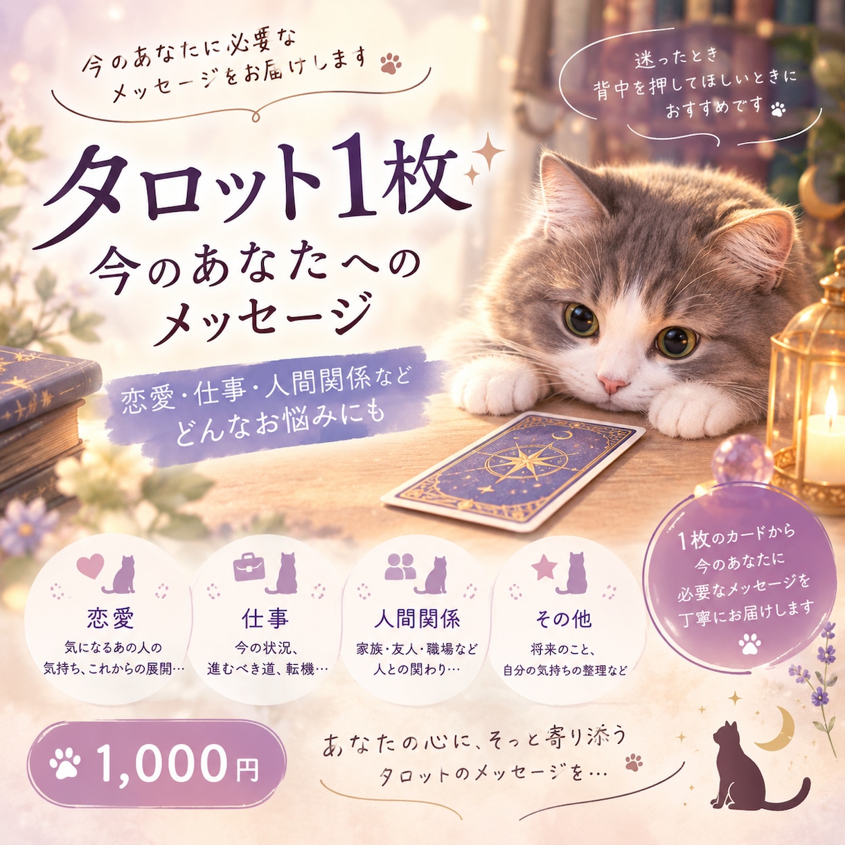 今のあなたに必要な1枚をお届けします ＊恋愛・仕事・人間関係、迷ったときの小さなヒントに＊ イメージ1