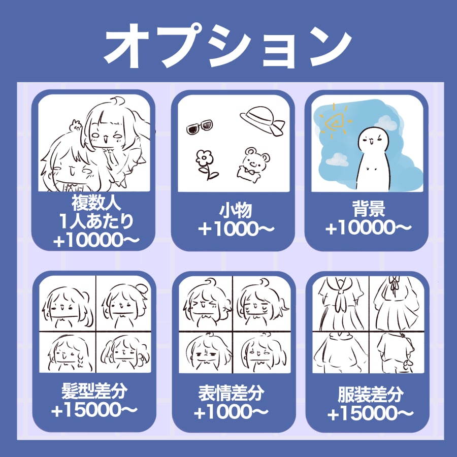 アイコンや1枚絵可愛い絵描きます アイコン、1枚絵など描きますを描きます。アホな顔描きます イメージ5