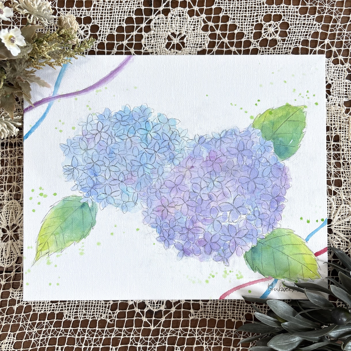 透明水彩で優しい花の絵を描きます 〜オーダーメイドの水彩画を、ご自宅やプレゼント用に〜 イメージ5