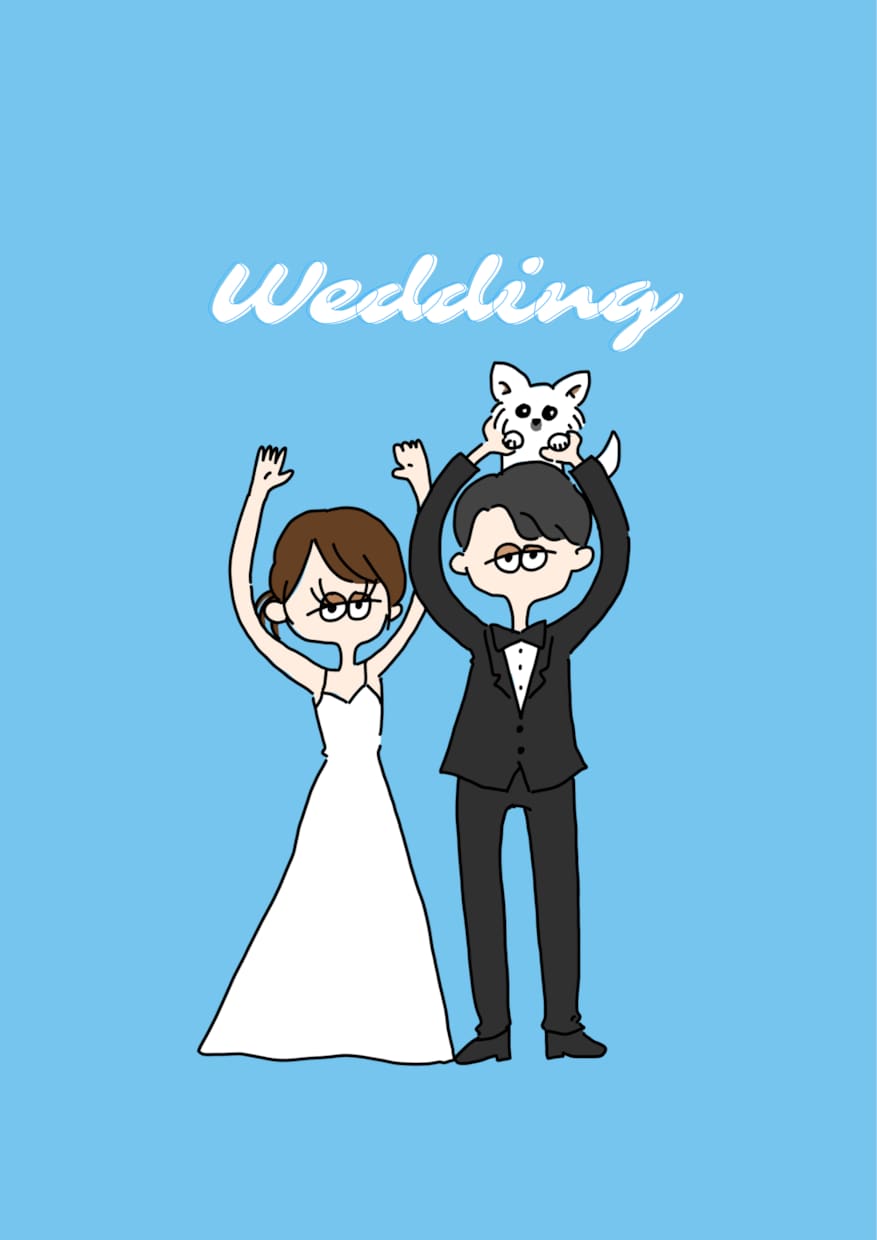 ポップでオリジナルなイラストを作成します ウェルカムボードやサンクスカードで結婚式を華やかに♩ イメージ4