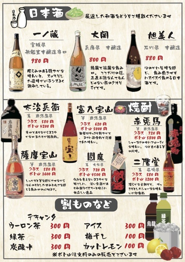 飲食店様のイラストタッチのメニュー作成いたします 大体のイメージがあれば形にします イメージ3
