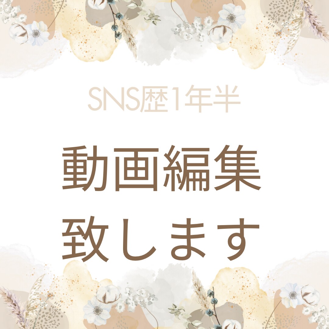 動画編集致します SNS歴1年半のわたしがおしゃれでわかりやすく行います！ イメージ1