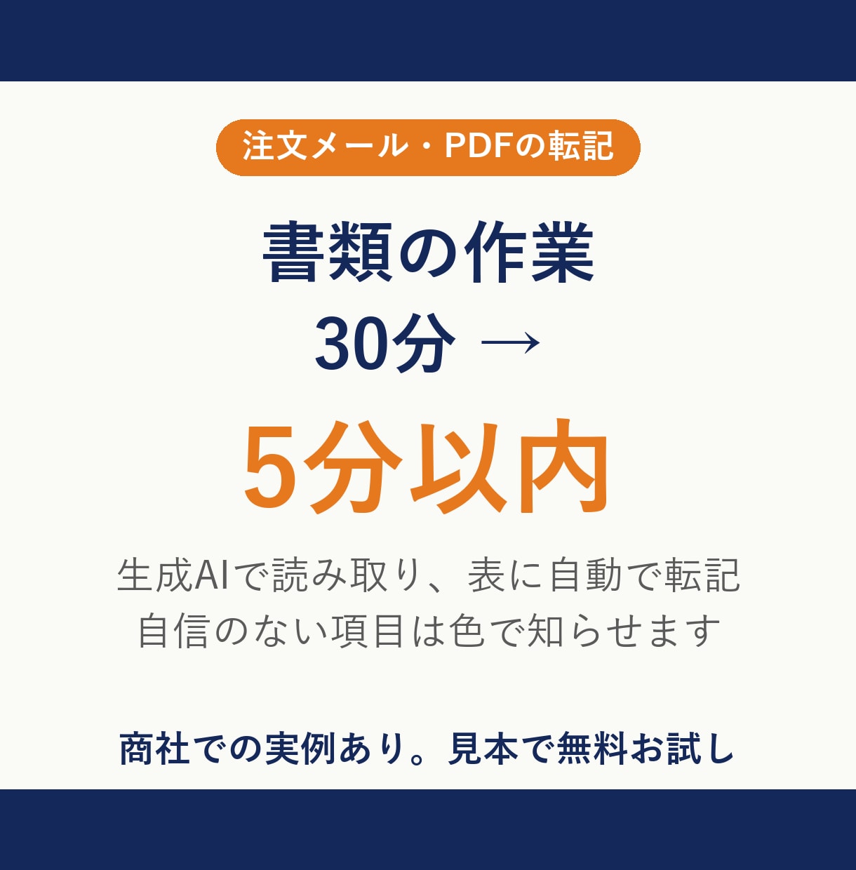 注文メールやPDFの転記をAIで自動化します 30分の書類作業を5分にした実例あり。小さく試せます イメージ1