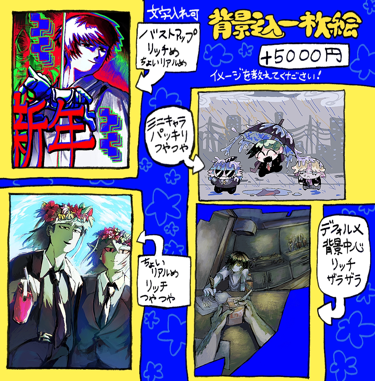 デフォルメ、ミニキャラ描きます 独特な絵柄で立ち絵、アイコン、イラストなど描きますよ イメージ8
