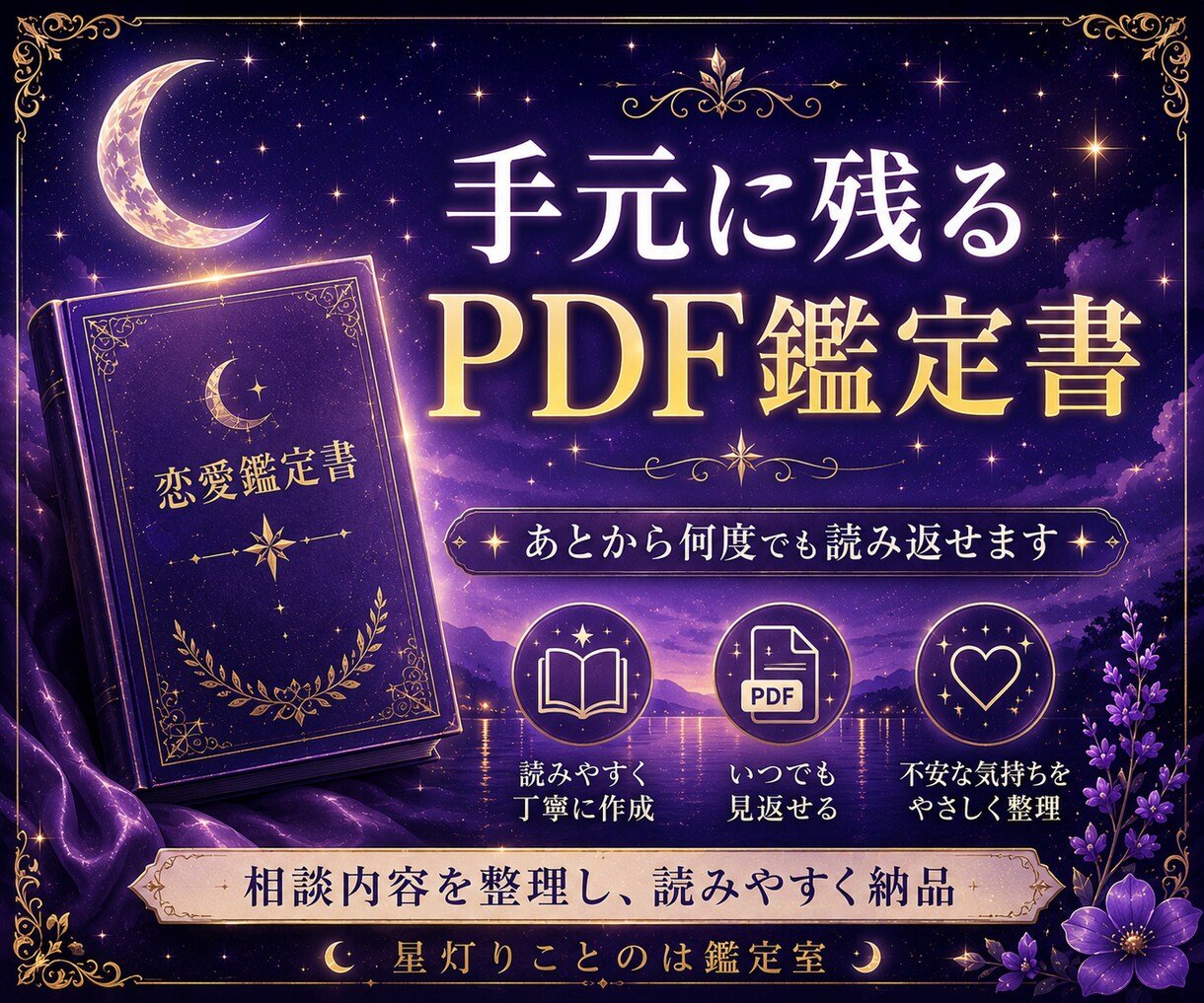 相手の気持ちと今後をPDF鑑定します 連絡・距離感のヒントまで丁寧に イメージ4