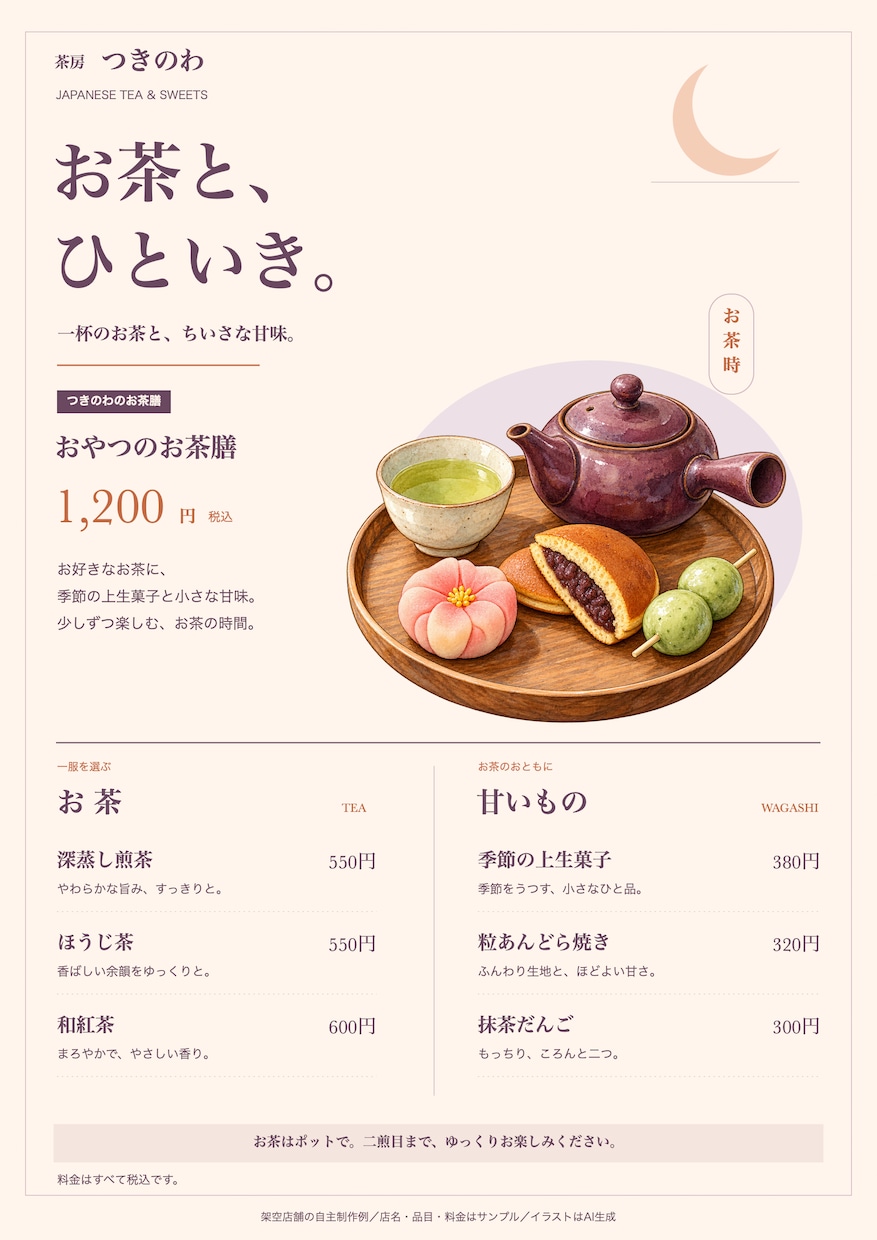 個人店の料金表・メニュー表を見やすく整えます 手書き・写真からA4一枚に。修正2回・PDF納品 イメージ7