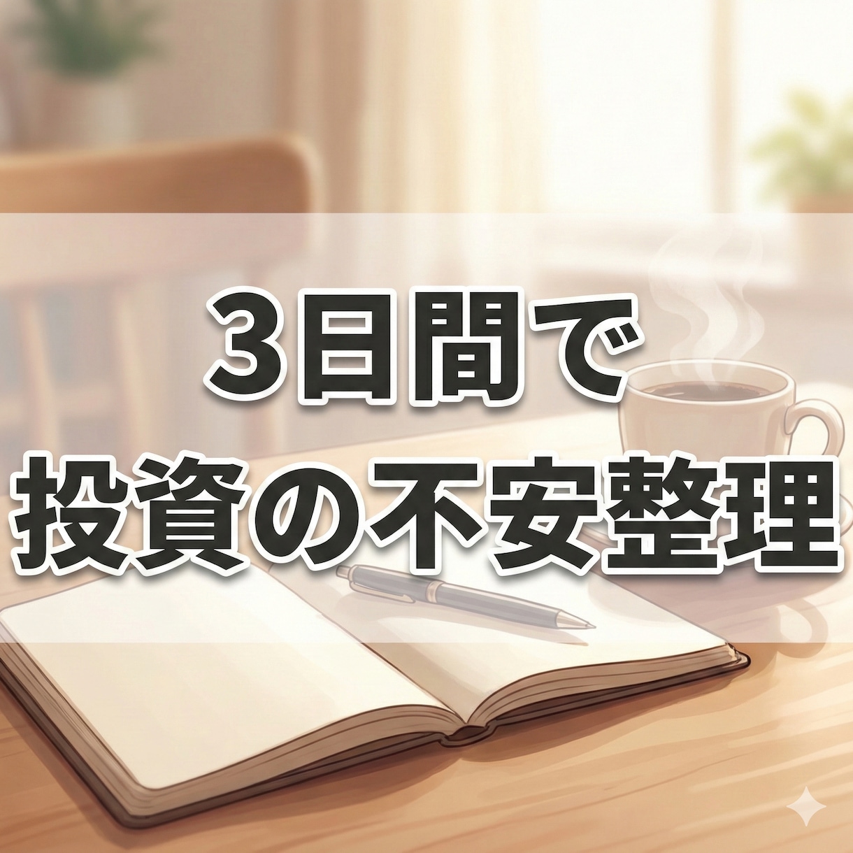 3日間で投資の不安を整理します 証券口座・投資の始め方のモヤモヤを整理します イメージ1
