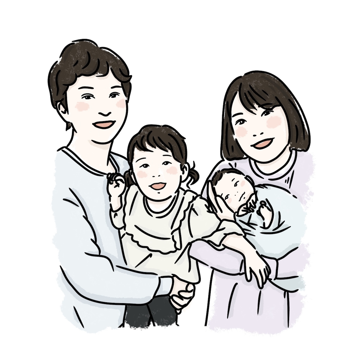 お写真から似顔絵作成いたします 思い出をおしゃれに！アイコンにも◎ イメージ1