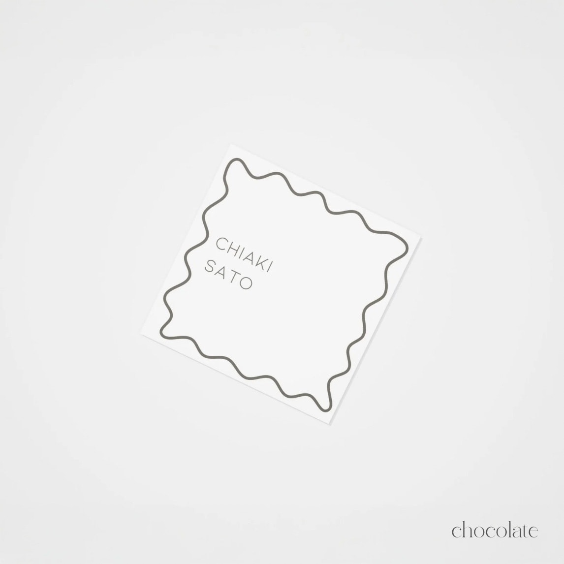 取り入れやすいスクエア型◎オリジナル席札作成します 【完成品お届け】カラーも豊富なかわいいウェーブデザイン イメージ6
