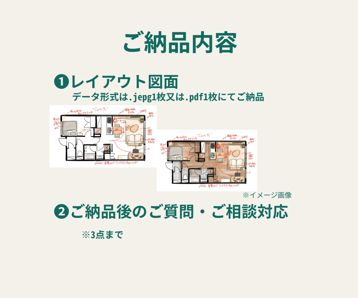 建築士×インテリアコーディネーターがご提案します 家具選びで後悔しない！インテリアをプロが1枚にまとめてご提案 イメージ4