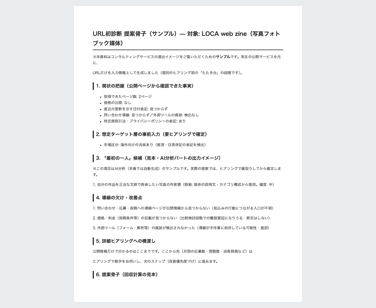 AI検索対応を診断し修正コードをお渡しします 診断して、貼るコードまで。ログイン情報はお預かりしません イメージ4