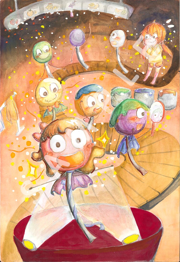 手描き絵本風のイラストを描きます 子供向け・可愛い手描きカードをプレゼントしたい方へオススメ！ イメージ4