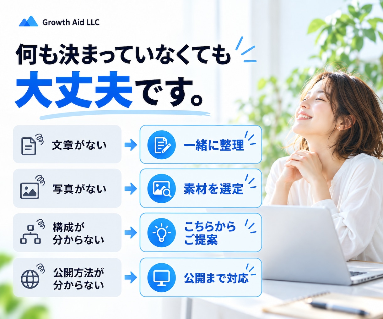 小さな会社・お店のHPを5ページまで制作します 文章・画像なしでもOK｜構成から公開までまとめて対応 イメージ8