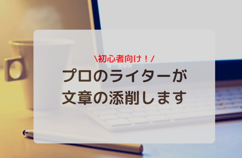 ライター初心者向け｜プロのライターが文章添削します テストライティング突破のコツも教えます イメージ1
