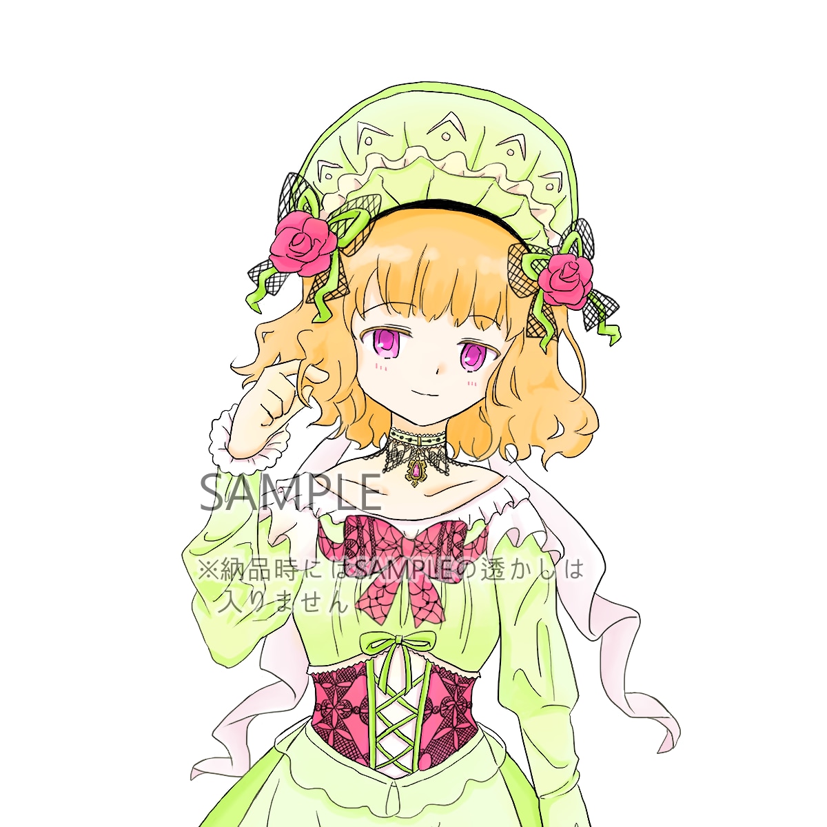 完成品の薔薇ロリータさん立ち絵を販売します TRPGや自作ゲームなど使い方はあなた次第です！ イメージ3