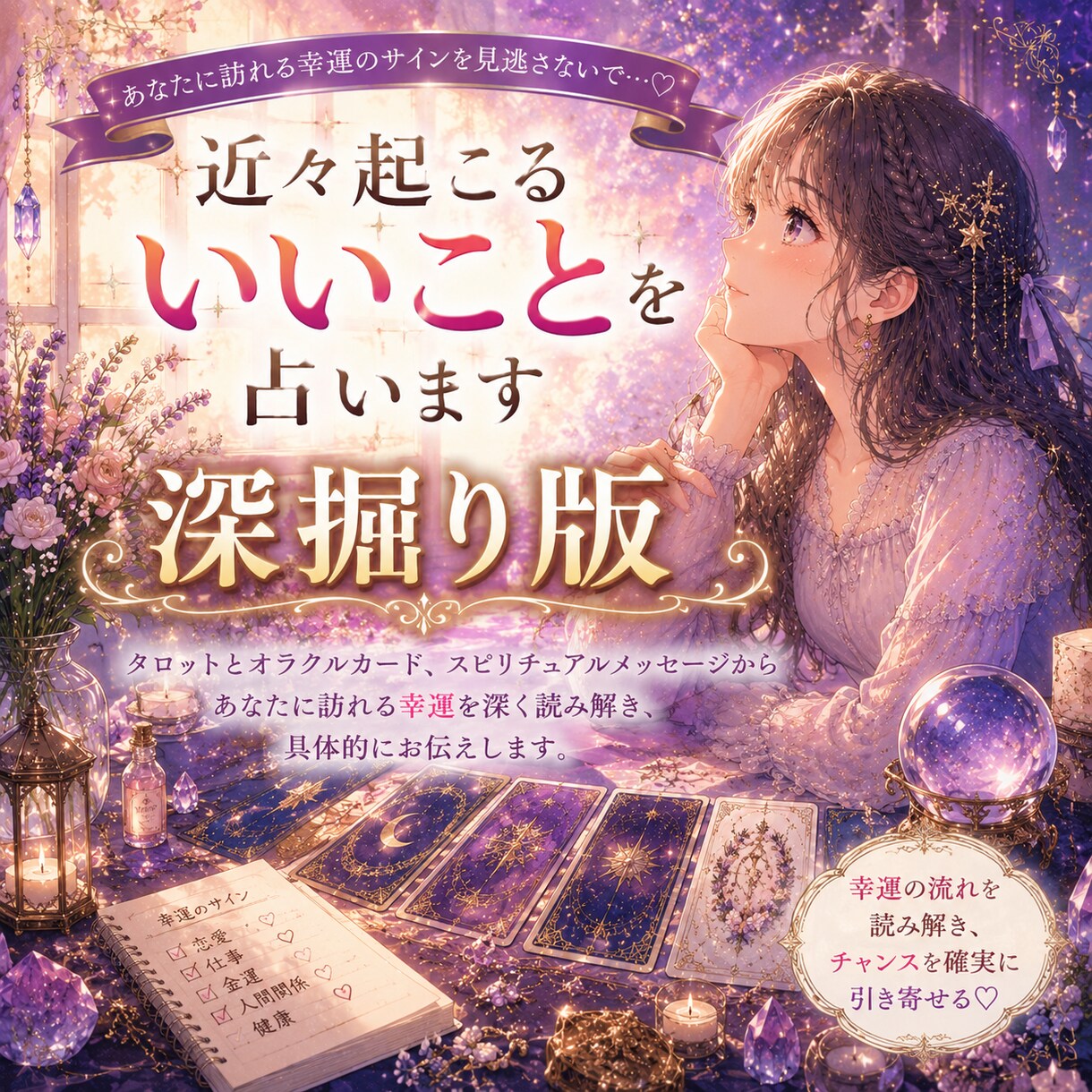 近々起こるいいこと占います 貴方に近々起こるいいこととは何か！？占います イメージ1