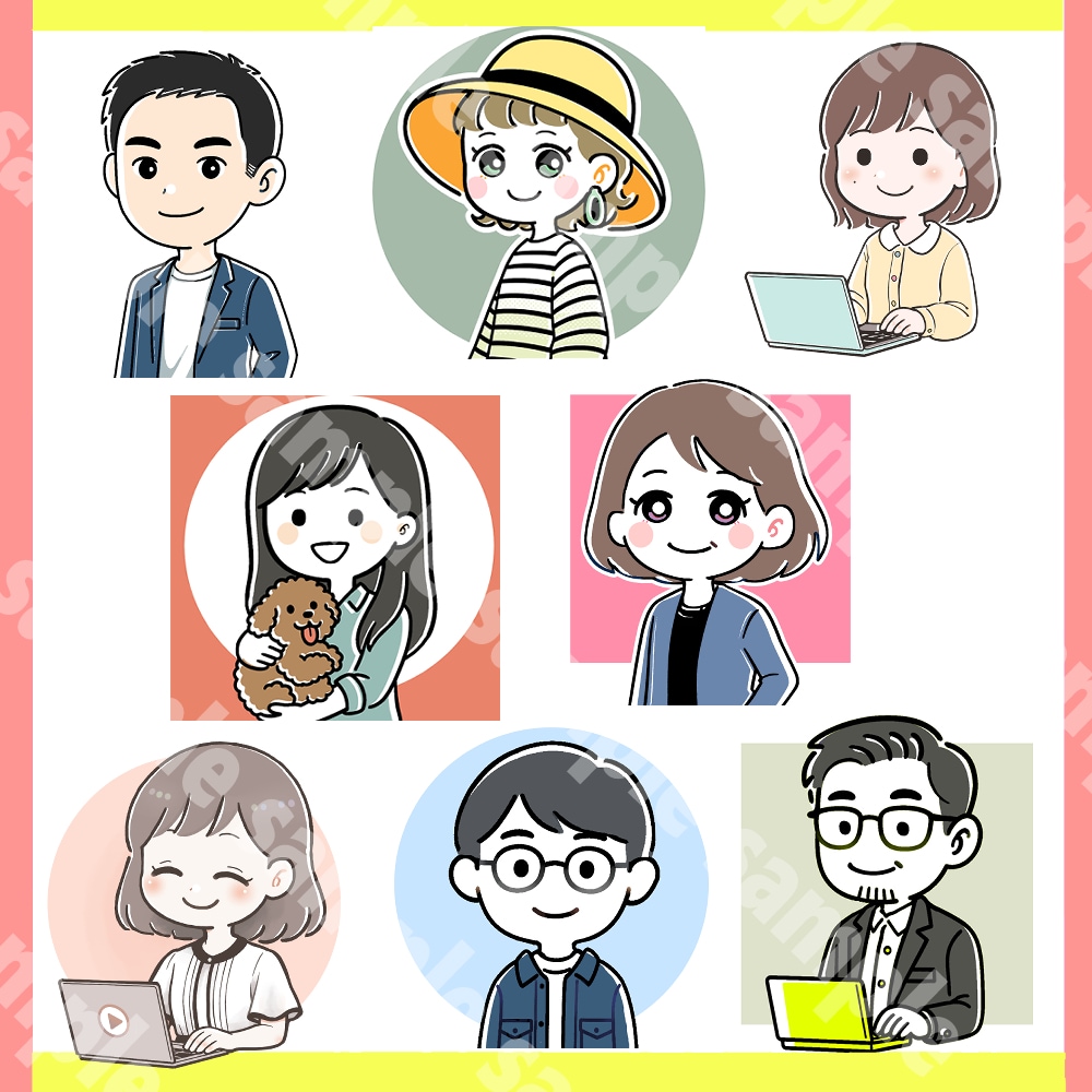 ゆるかわSNSアイコン◎やさしいタッチで描きます ―ゆるくて、かわいくて、ちょっと似てる―アイコンお届けします イメージ2