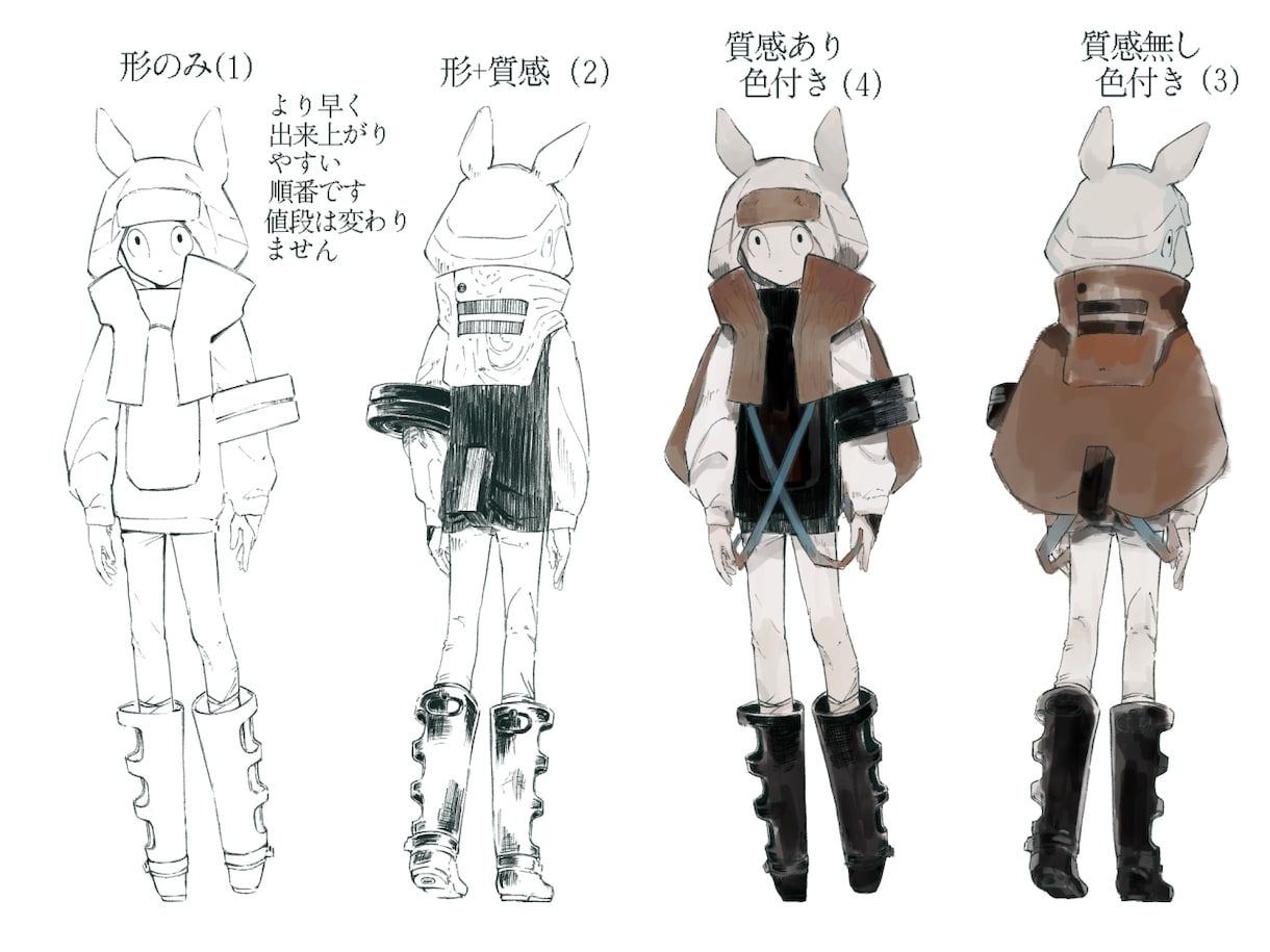中性、無性、特殊性をお描きします 中性、無性、特殊性特化個性的なキャラクターを提供。 イメージ4