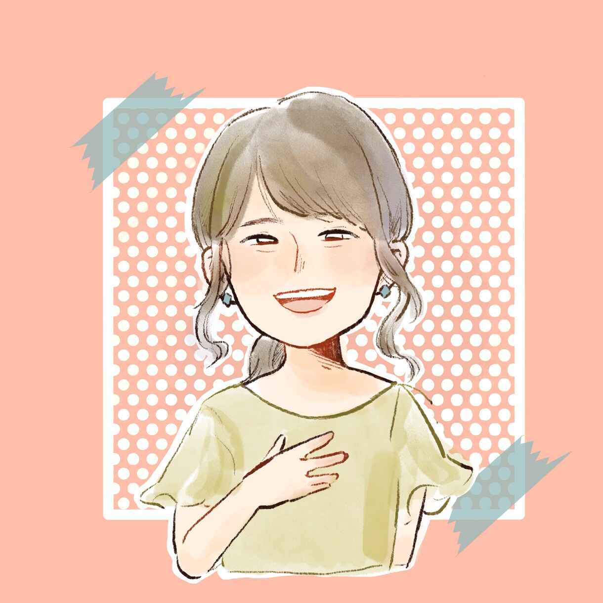 似てるけどナチュラルかわいい似顔絵描きます かわいく似せます。SNSアイコンやプレゼントにオススメ イメージ7