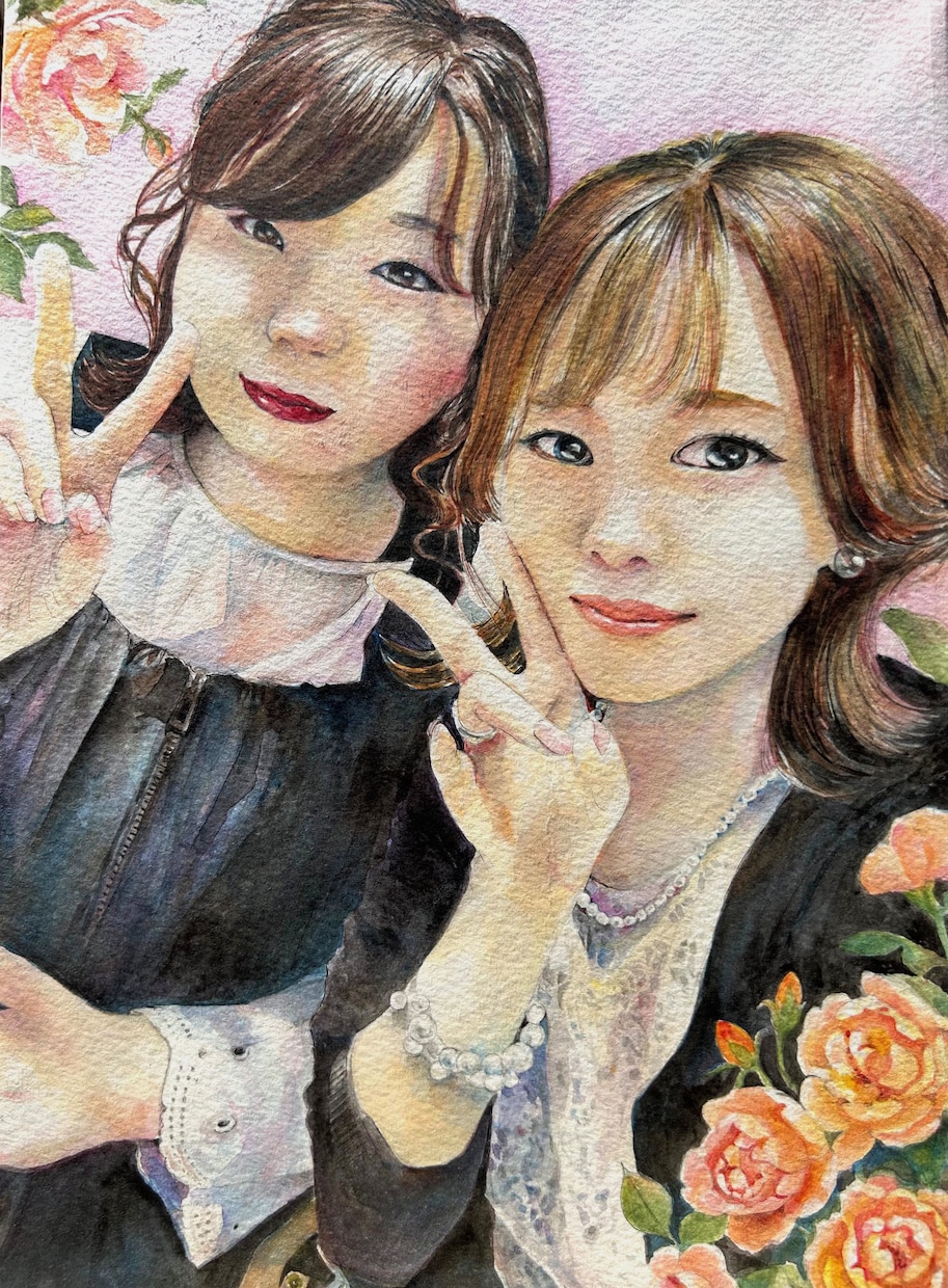リアルで繊細✨美しい似顔絵を作成いたします 世界でたった一枚の似顔絵を作成します。大切な方のプレゼントに イメージ6