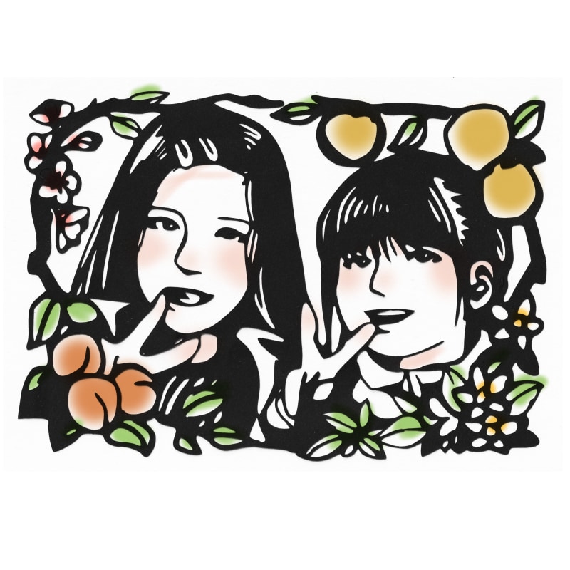 切り絵風の似顔絵制作いたします 大切な思い出を、世界にひとつの切り絵風似顔絵に。 イメージ2