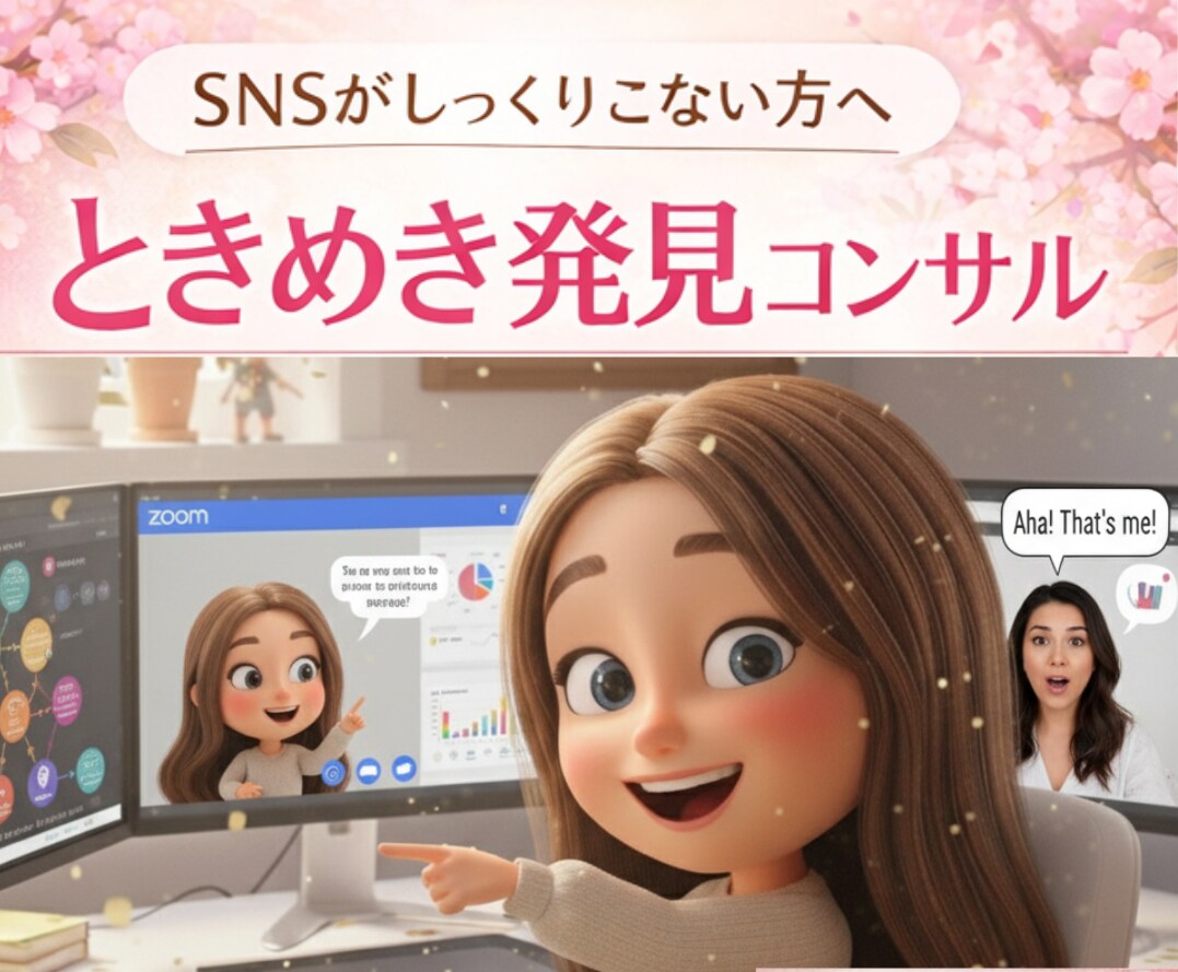 ムリなSNSを卒業する!ときめき発見コンサルします 自然体で“選ばれる理由”を見つける30分セッション イメージ1