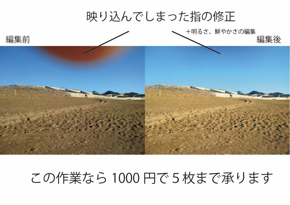写真の気になるところを修正します 思い出をより色鮮やかに！理想的に！ イメージ2