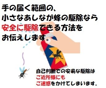 蜂(はち)の被害でお困りの方、相談にのります 現役の業者が、実績の中で、相談者の方に適した方法を伝えます。 イメージ1