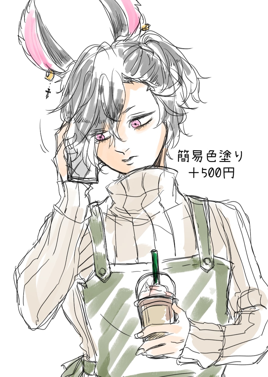 安くイラストが欲しい方へラフ画描きます 老若男女筋肉獣なんでも挑戦します！お気軽にメッセージください イメージ3