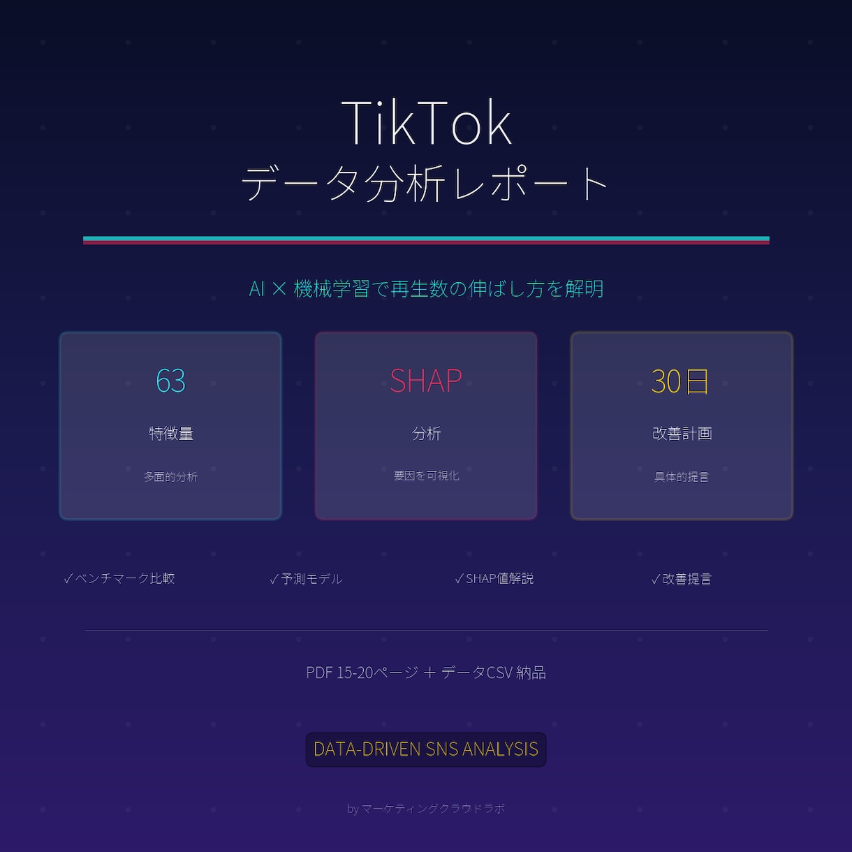 TikTok競合比較分析で改善点を特定します 伸びてる競合と何が違うのかデータで解明します イメージ1