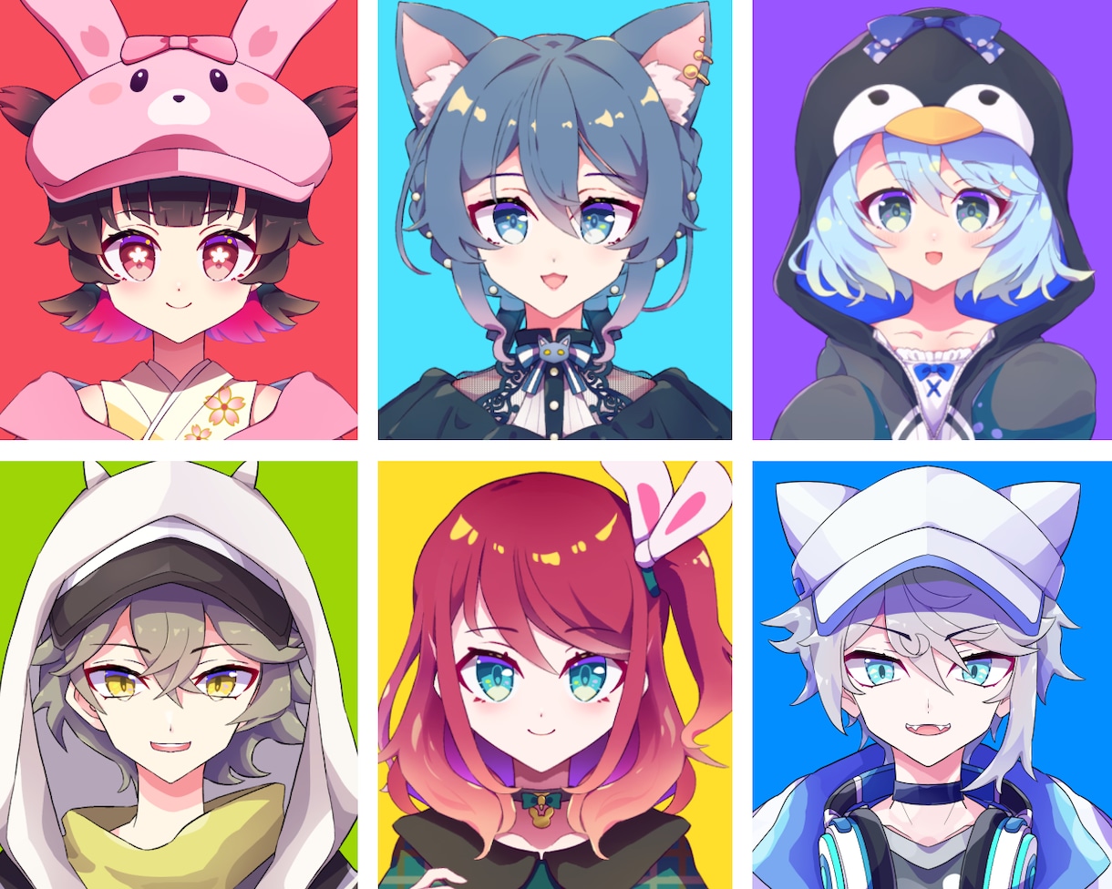 商用利用無料★キャラクターデザイン・立ち絵承ります 衣装デザイン、IRIAM用立ち絵、Live2D用パーツ分け可 イメージ2