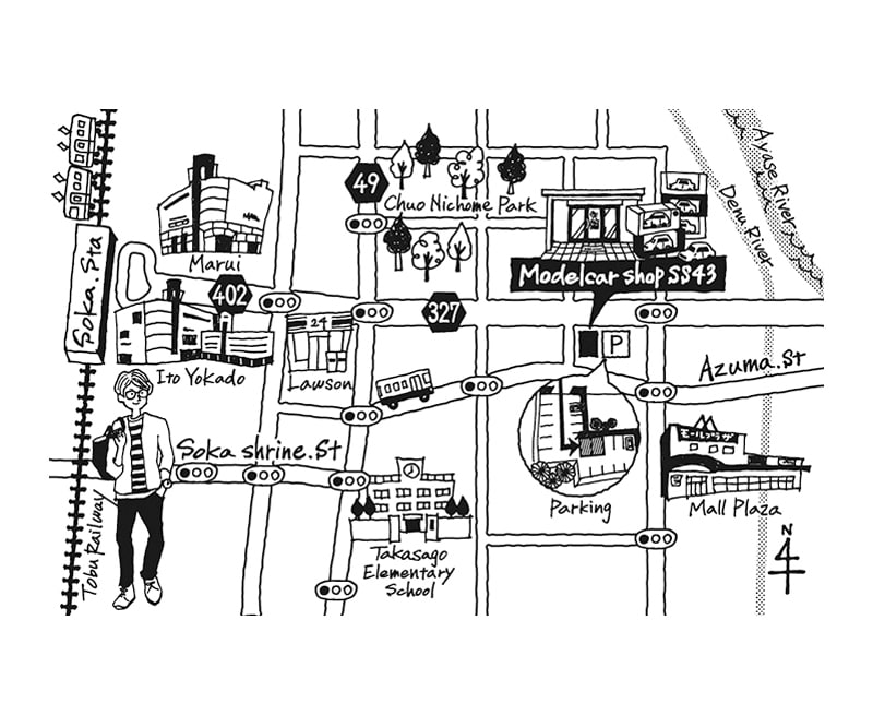 線画イラスト入りの地図を作ります 温かみのあるイラストマップをお探しの方に！ イメージ2