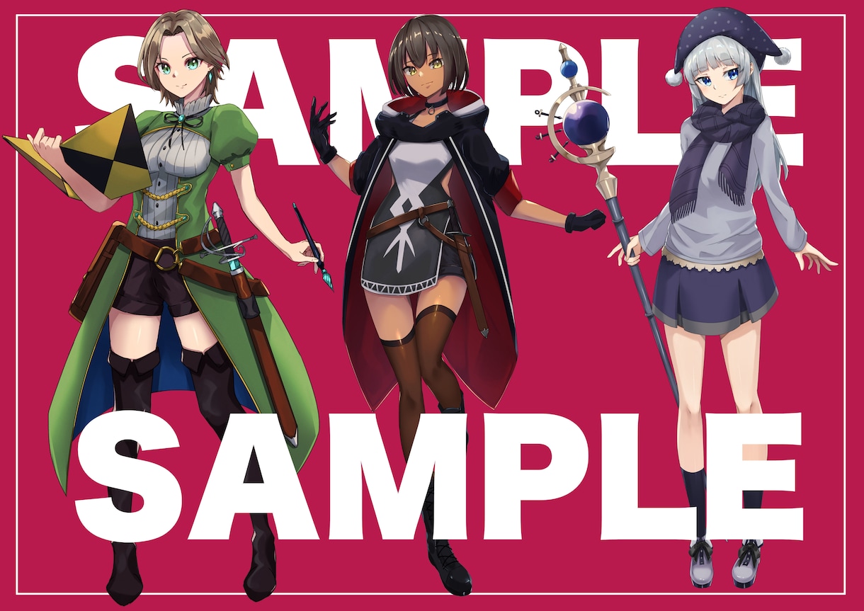 オリジナルキャラクターの立ち絵作成致します ゲーム制作やオリジナル小説など！高クオリティで頑張ります！！ イメージ4