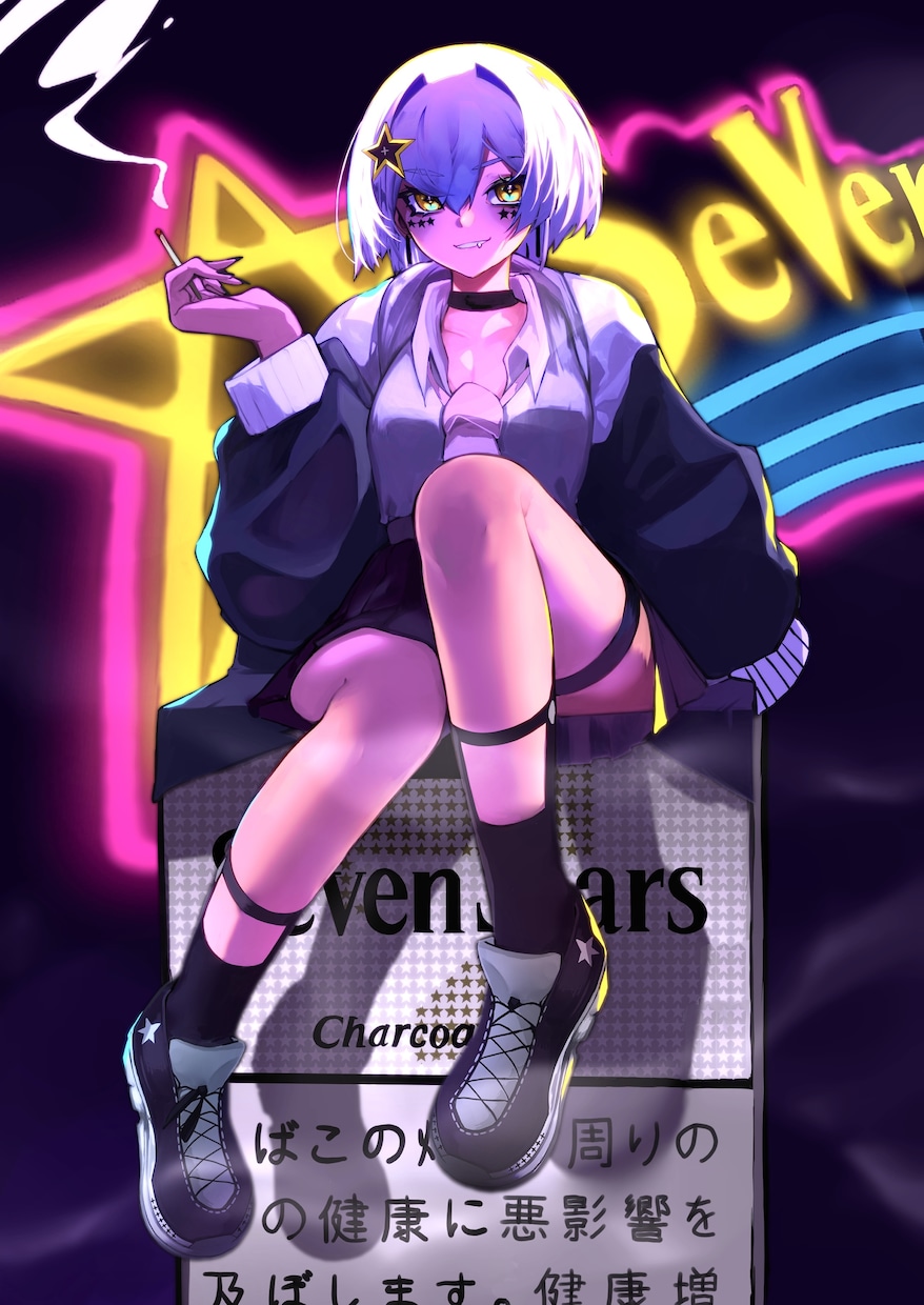 ビビットカラーカッコ可愛い女の子イラストを描きます 可愛いけどカッコイイ、バチバチの彩色イラストが得意です イメージ2