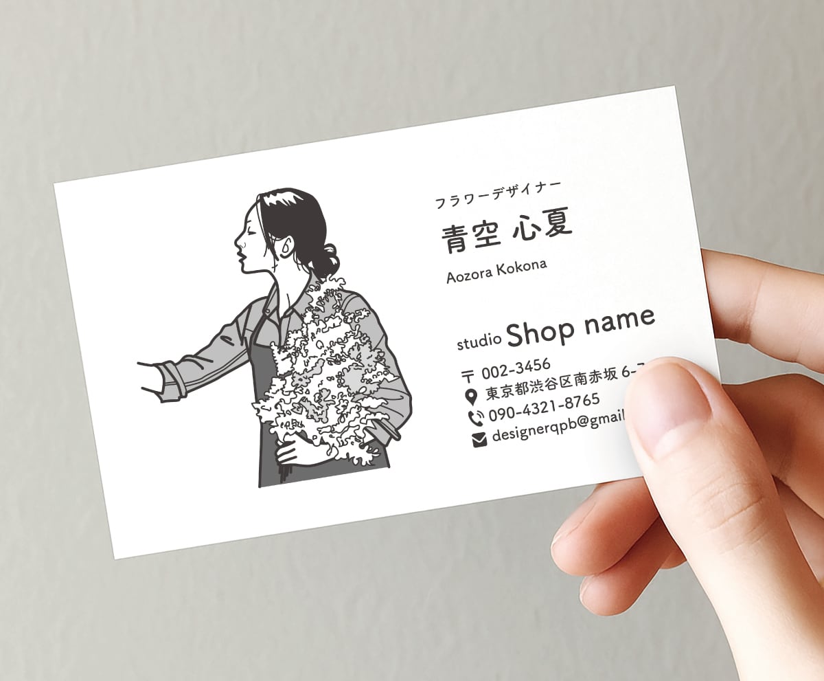 似顔絵イラスト入りの名刺を現役デザイナーが作ります 顔写真は抵抗あるけど、印象に残るような名刺がほしい方に。 イメージ2